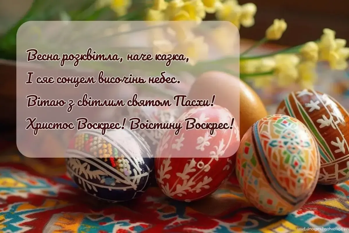 Привітання з Великоднем 