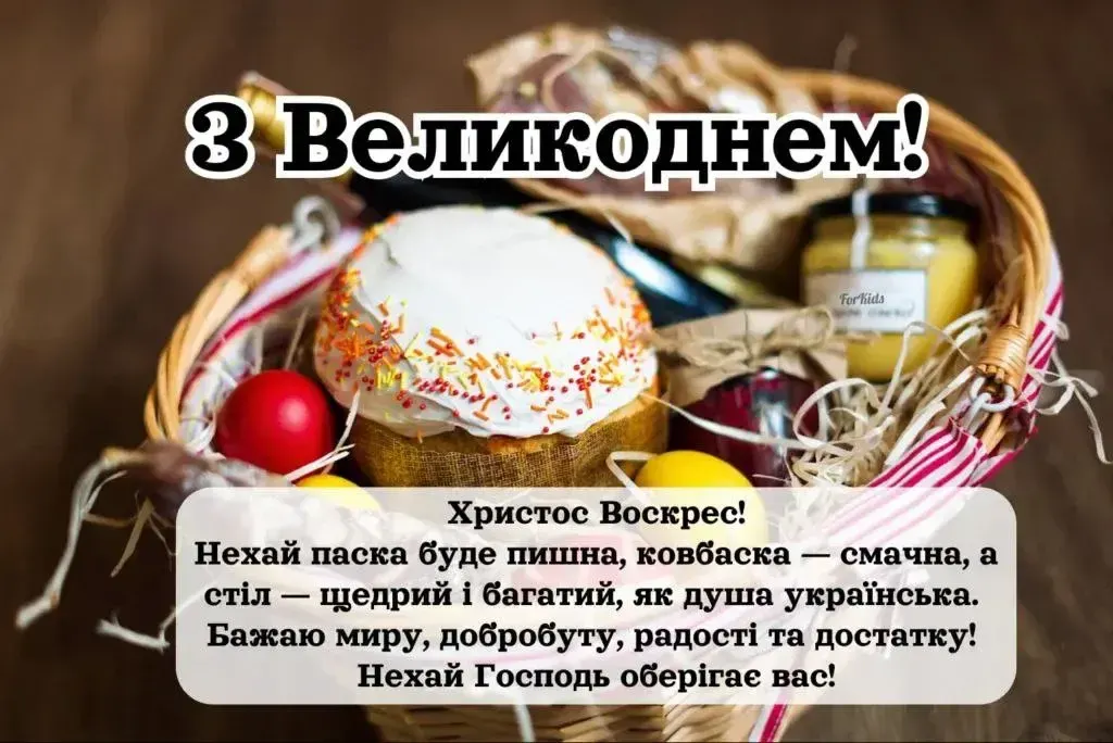 Привітання з Великоднем 
