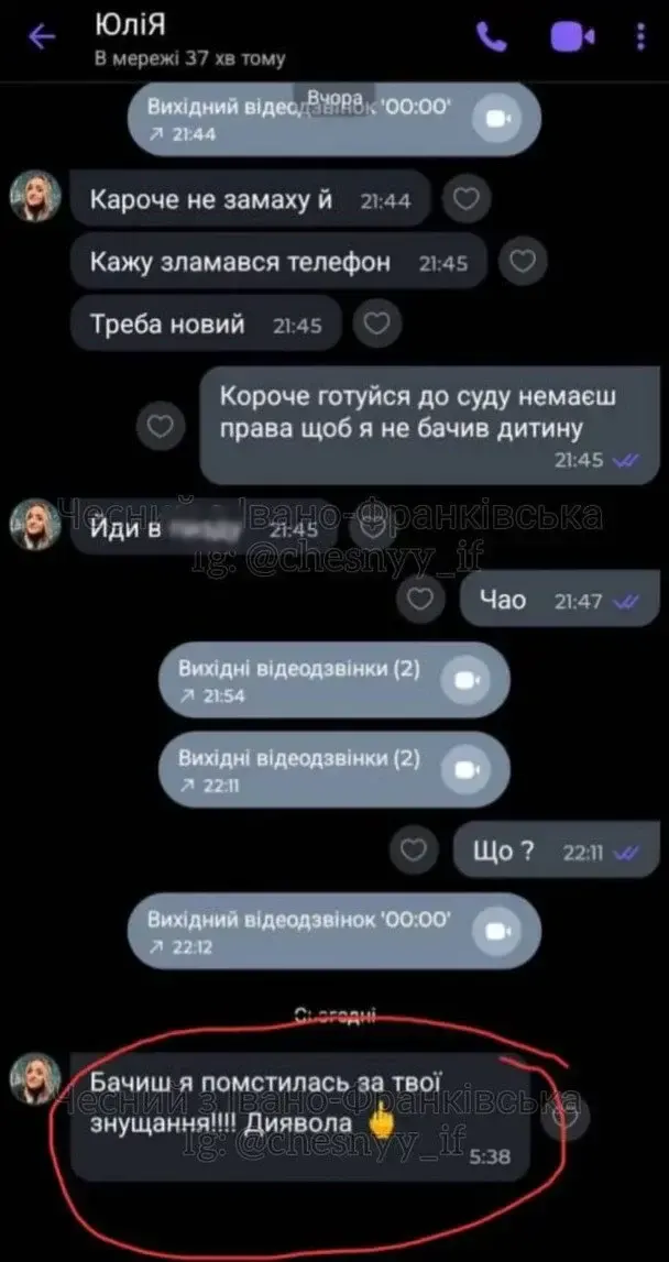 Переписка з колишнім чоловіком