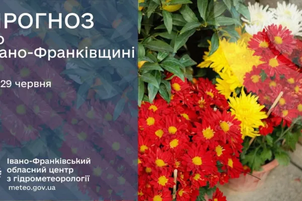 Прогноз погоди по Івано-Франківську та області на 29 червня 2026 року