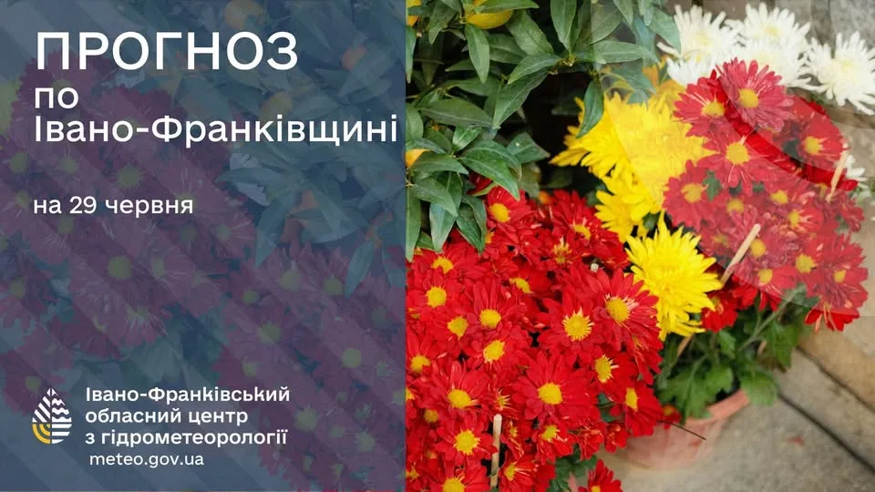 Прогноз погоди по Івано-Франківську та області на 29 червня 2026 року