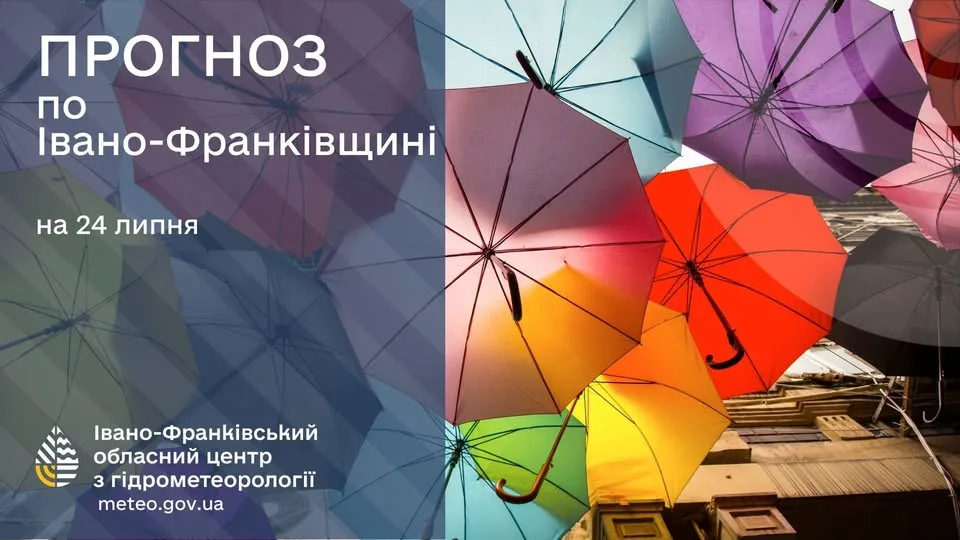 Прогноз погоди по Івано-франківську та області на 24 липня 2026 року
