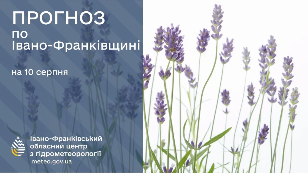 Прогноз погоди по Івано-Франківську та області на 10 серпня 2026 року