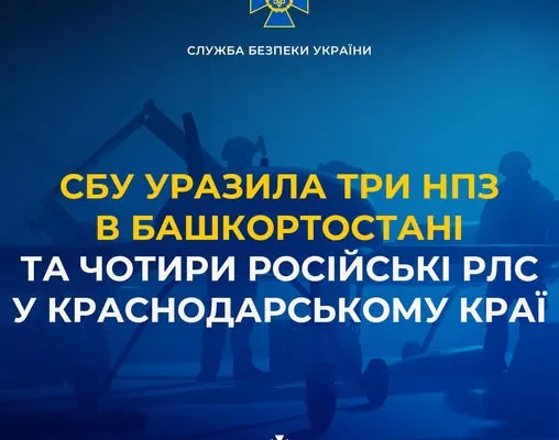 СБУ уразила три НПЗ в Башкортостані та чотири російські РЛС у Краснодарському краї