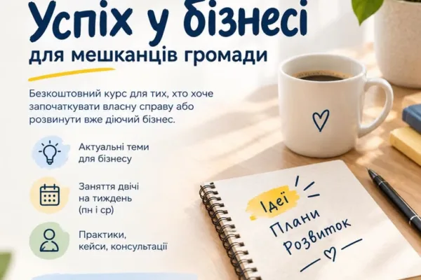 Безкоштовний навчальний курс «Успіх у бізнесі» в Івано-Франківську знову відкрив реєстрацію для майбутніх та діючих підприємців громади