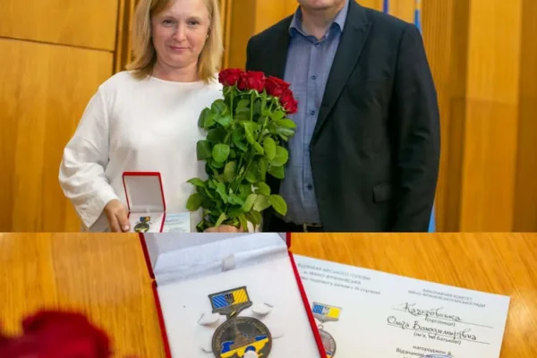 В Івано-Франківську волонтерку Ольгу Качуровську нагородили відзнакою «Творимо перемогу разом»